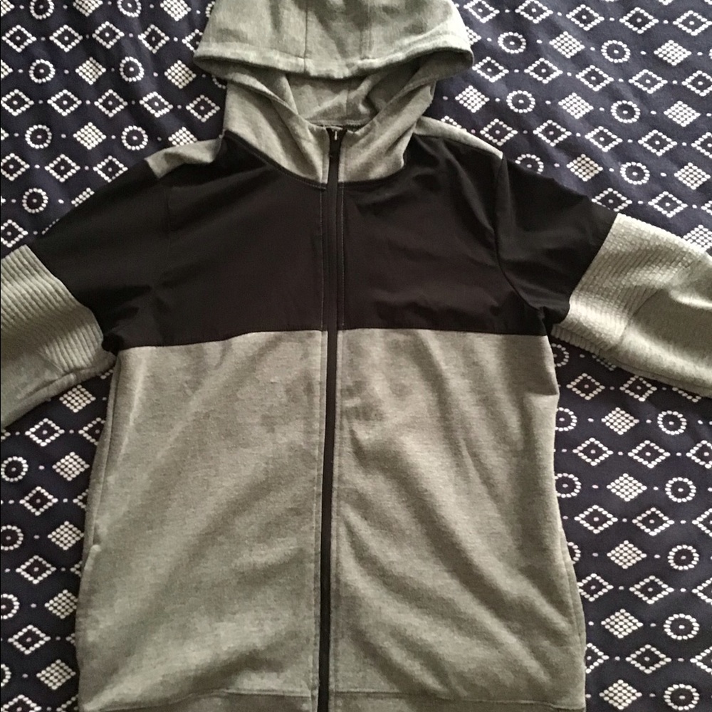 Ideology grey and black zip up hoodie